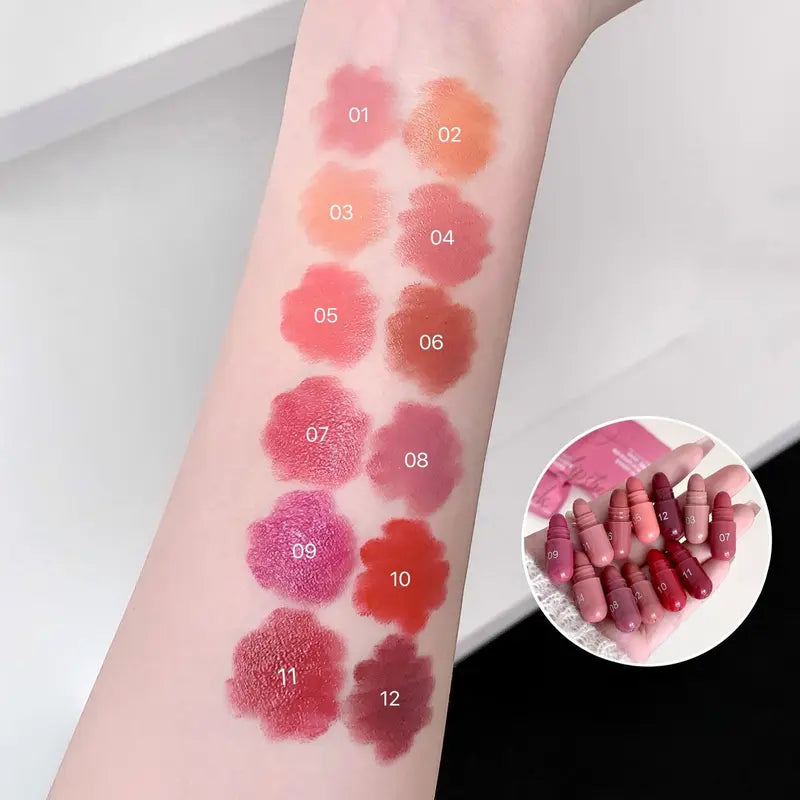Mini Capsule Lipstick Set– 12 Assorted Shades