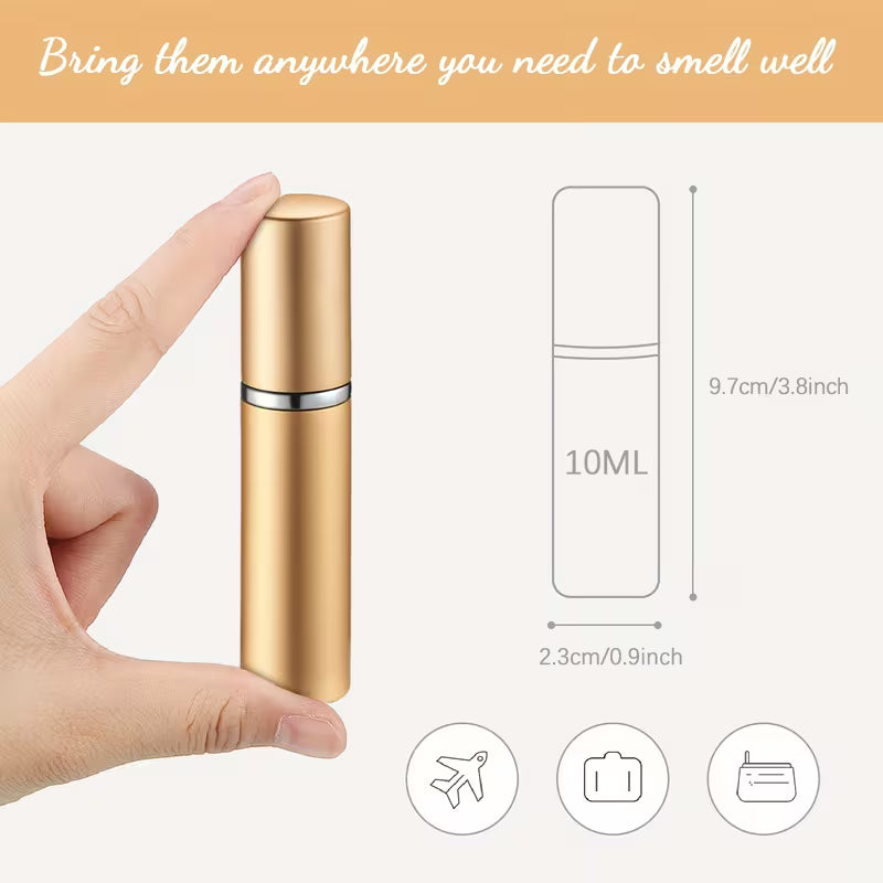 Nevora 10ML Refillable Perfume Atomizer – Gold