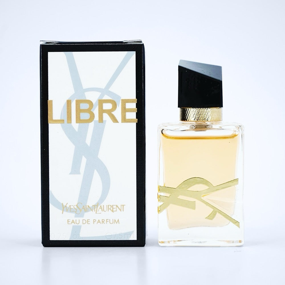 Nevora Yves Saint Laurent Libre Eau de Parfum bottle and box with gold YSL logo and floral fragrance notes